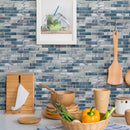 OCS-01  Aegean Blue Glass Mosaic Tile