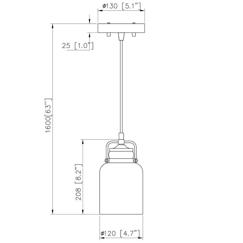 PL0001  1-Light Dimmable LED Pendant Light