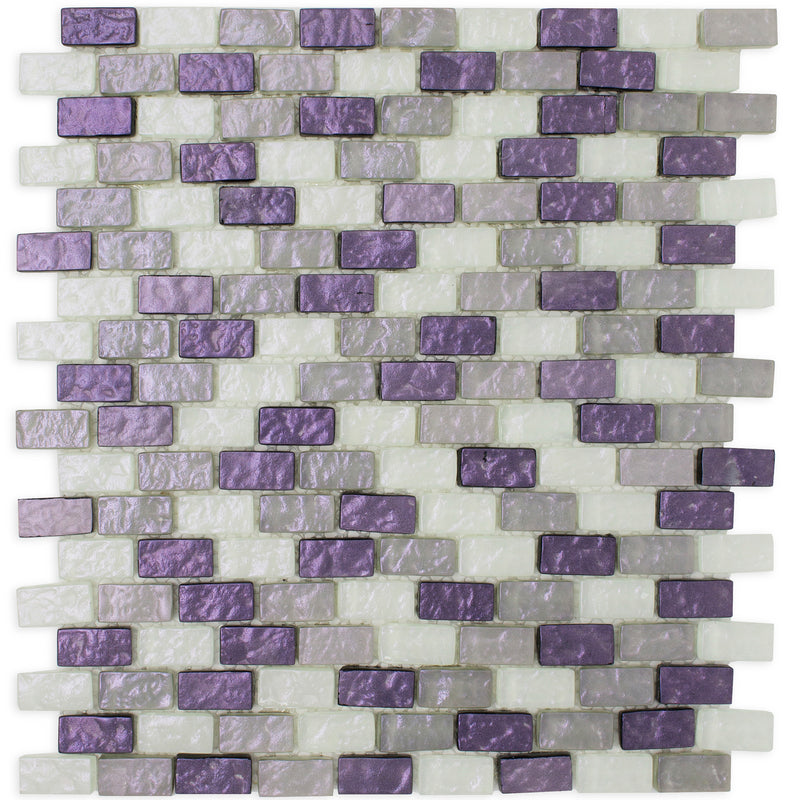 PRN-01  Paragon Series-Shell Purple Glass Mosaic Tile