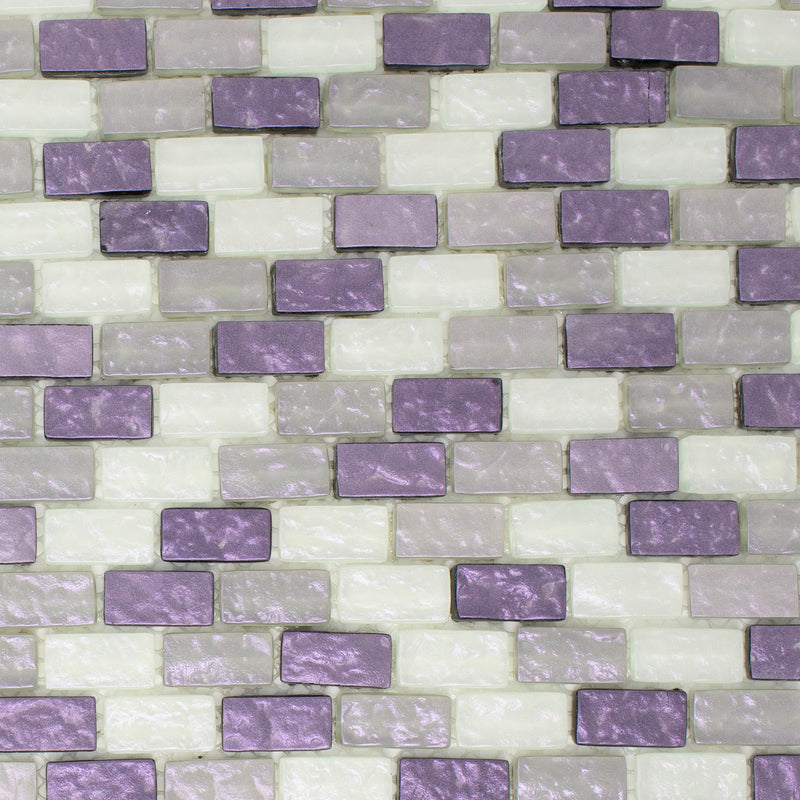 PRN-01  Paragon Series-Shell Purple Glass Mosaic Tile