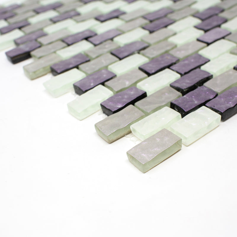 PRN-01  Paragon Series-Shell Purple Glass Mosaic Tile