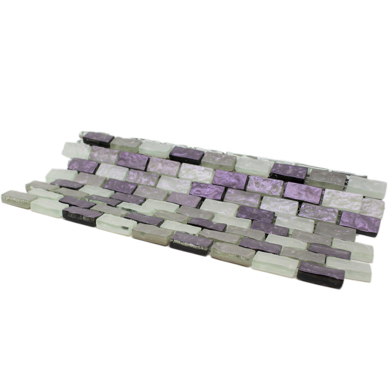 PRN-01  Paragon Series-Shell Purple Glass Mosaic Tile