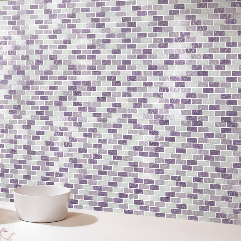 PRN-01  Paragon Series-Shell Purple Glass Mosaic Tile