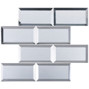 RBM-01  3X6 Silver Glass Subway Tile With Bevel Mosaic Tile