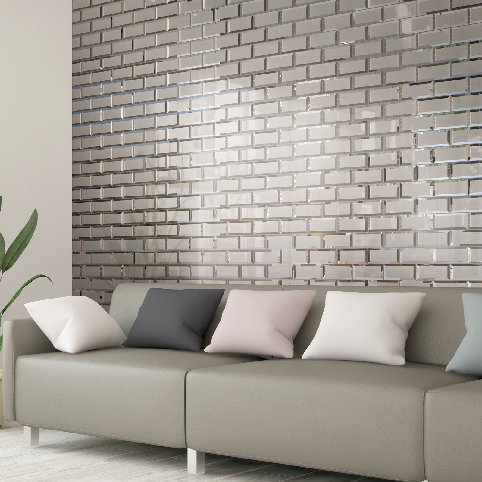 RBM02 3X6 Bronze Glass Subway Tile With Bevel Mosaic Tile