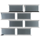 RBM-03  3X6 Grey Glass Subway Tile With Bevel Mosaic Tile