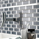 RBM-03  3X6 Grey Glass Subway Tile With Bevel Mosaic Tile