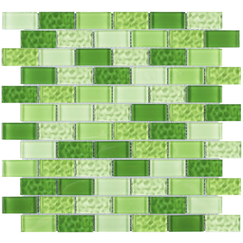 RCE-02  Green Mix Mosaic Tile