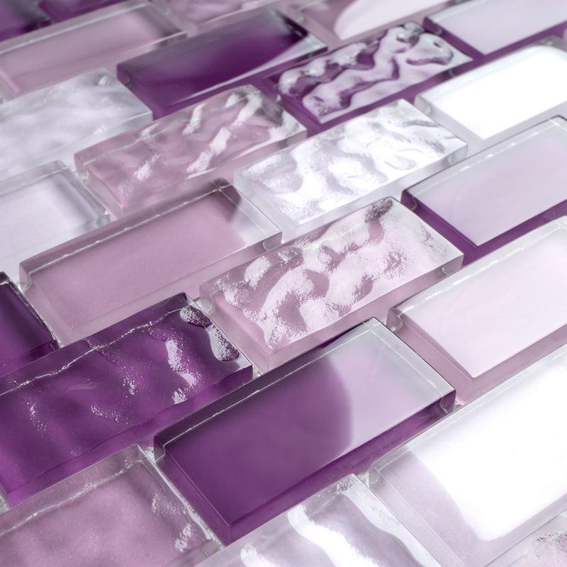RCE-03  Rainbow Crystile Series - Purple Lover Mosaic Tile