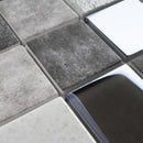 REGL-02  Boomberg - Grey And Ivory Glass And Recycle Glass Mosaic Tile