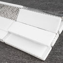 REGL-05  Egypt - White Glass And Wall Paper Recycle Glass Mosaic Tile