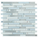 SBK-01  Sliver Brick Series - Blue Thread Mosaic Tile
