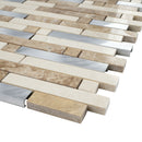 SBK-02  Sliver Brick Series - Gold Thread Mosaic Tile