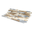 SBK-02  Sliver Brick Series - Gold Thread Mosaic Tile