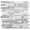 SBK-03  Sliver Brick Series - Grey Thread Mosaic Tile