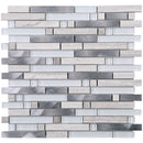 SBK-03  Sliver Brick Series - Grey Thread Mosaic Tile