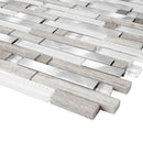 SBK-03  Sliver Brick Series - Grey Thread Mosaic Tile