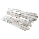 SBK-03  Sliver Brick Series - Grey Thread Mosaic Tile