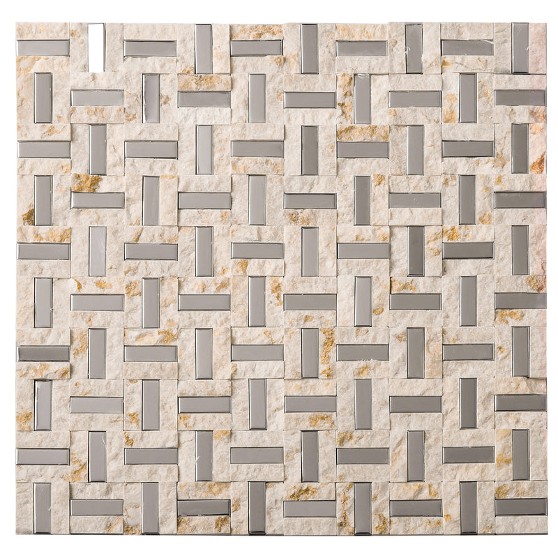 SBK-04  Sliver Brick Series - Slip Face Mosaic Tile