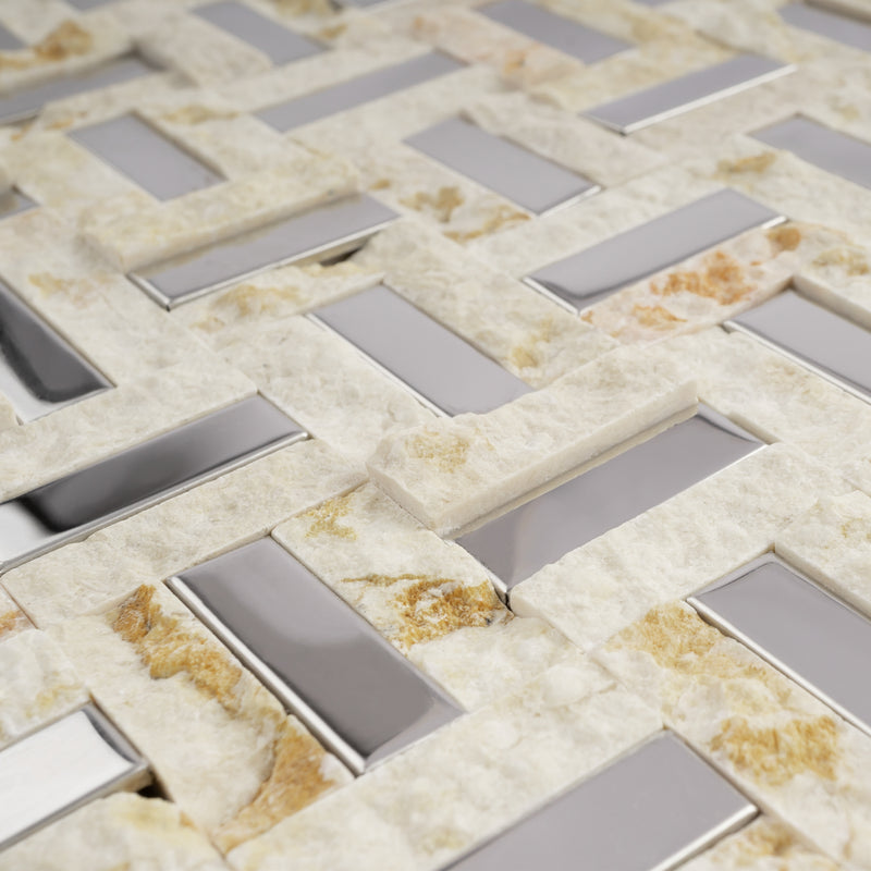 SBK-04  Sliver Brick Series - Slip Face Mosaic Tile