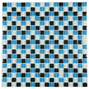 SDF-02  Small Dots - Mini Blue Mosaic Tile