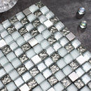 SDF-04  Small Dots - Mini Grey Mosaic Tile