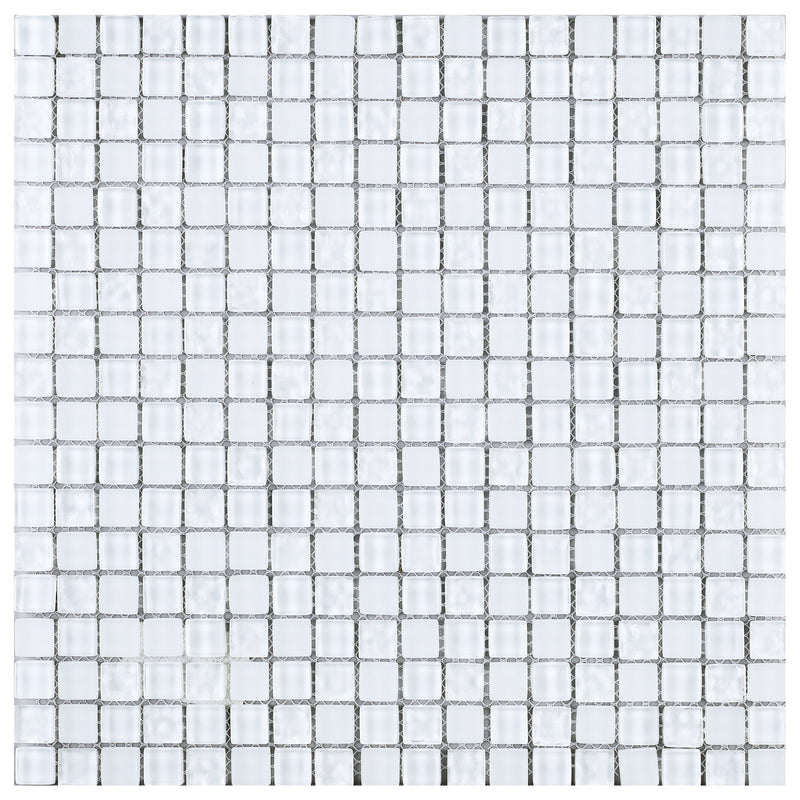 SDF-05  Small Dots - Mini White Mosaic Tile