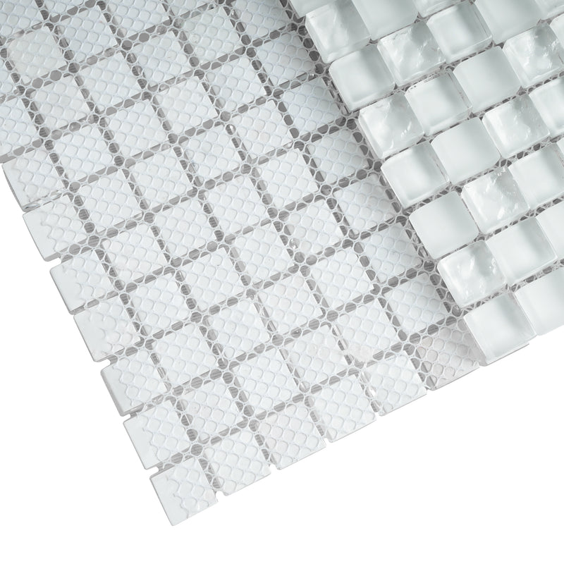 SDF-05  Small Dots - Mini White Mosaic Tile