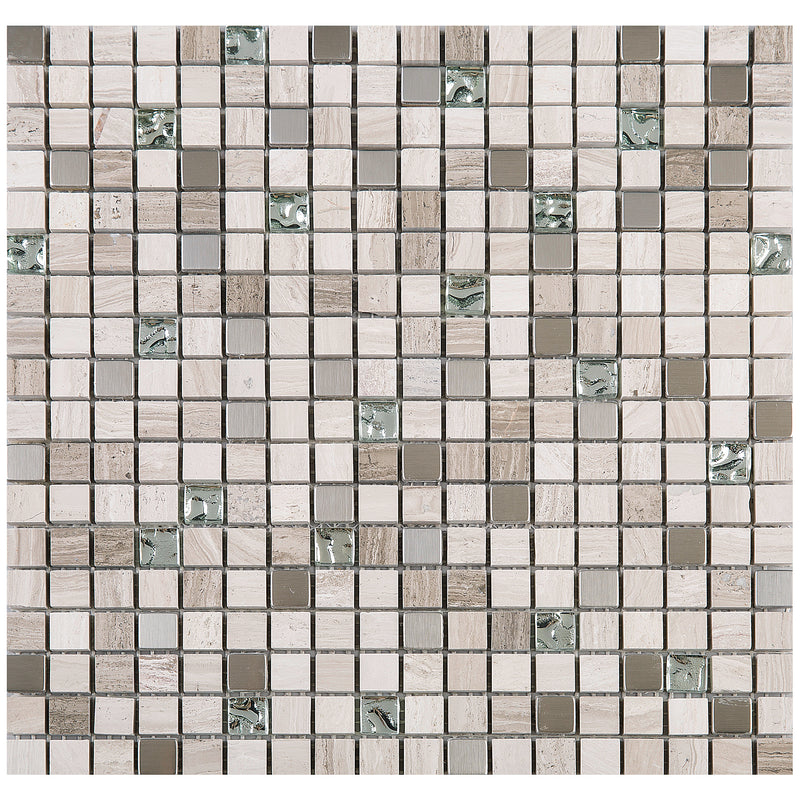 SDF-06  Small Dots - Mini Beige Mosaic Tile