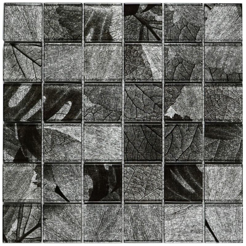 SL-01  Season Series - Winter - Grey Wallpater Glass Mosaic Tile