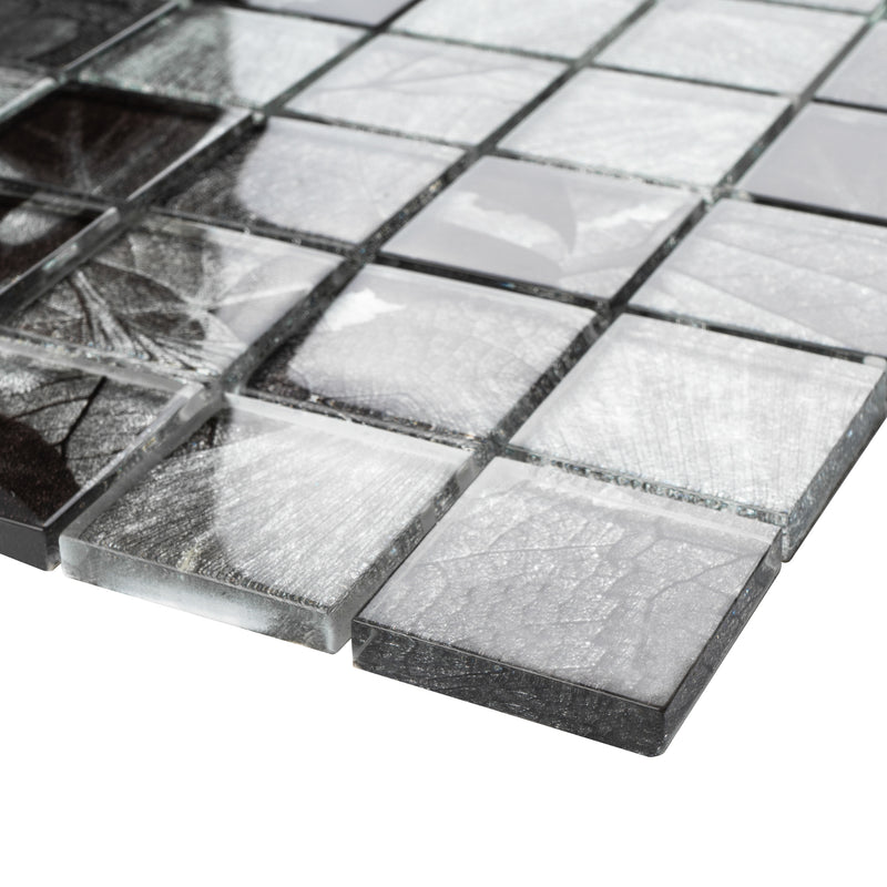 SL-01  Season Series - Winter - Grey Wallpater Glass Mosaic Tile