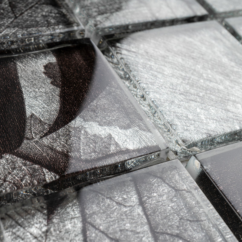 SL-01  Season Series - Winter - Grey Wallpater Glass Mosaic Tile