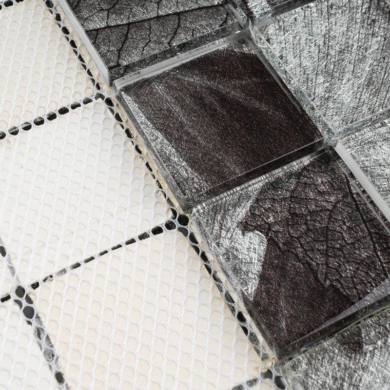 SL-01  Season Series - Winter - Grey Wallpater Glass Mosaic Tile