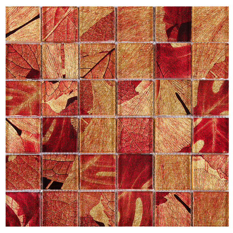 SL-03  Season Series - Summer  - Red Wallpaper Glass Mosaic Tile