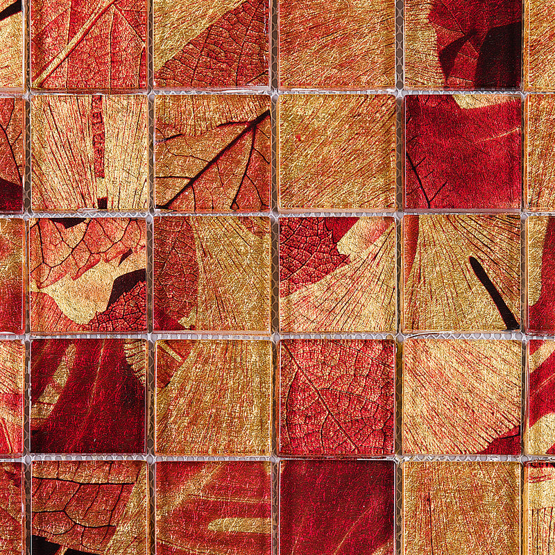 SL-03  Season Series - Summer  - Red Wallpaper Glass Mosaic Tile