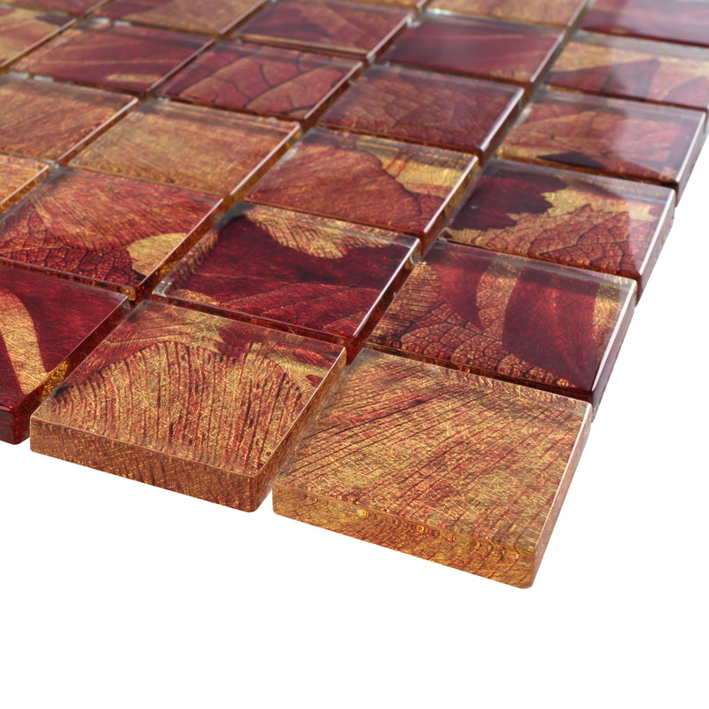 SL-03  Season Series - Summer  - Red Wallpaper Glass Mosaic Tile