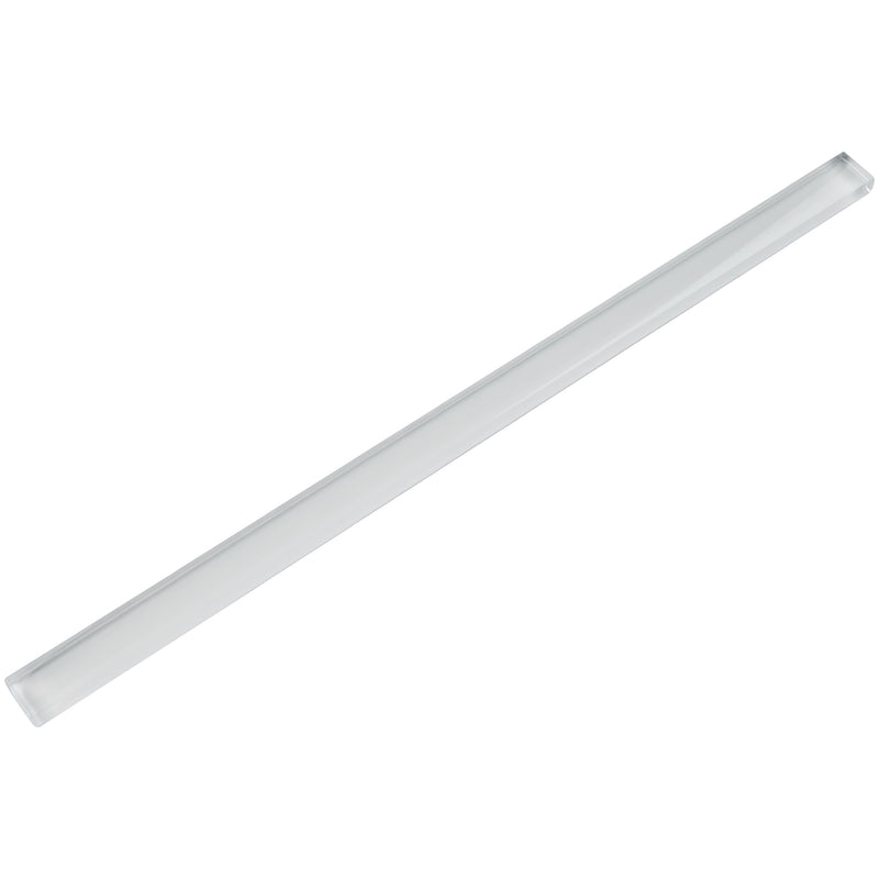 CLIN-03  White Glass Pencil Liner Wall Trim Tile 1"X12"/ 1/2"X12"