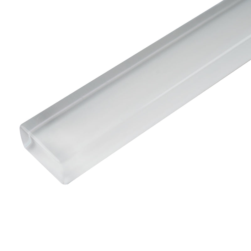 CLIN-03  White Glass Pencil Liner Wall Trim Tile 1"X12"/ 1/2"X12"