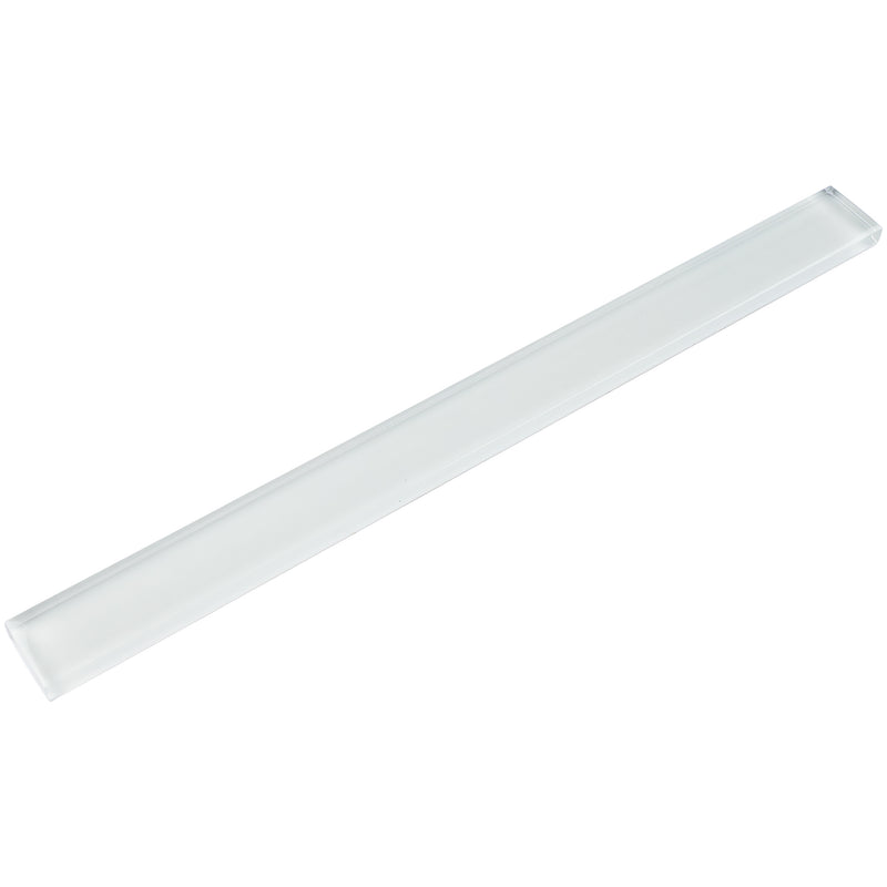 CLIN-03  White Glass Pencil Liner Wall Trim Tile 1"X12"/ 1/2"X12"