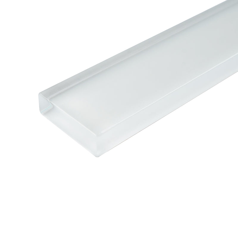 CLIN-03  White Glass Pencil Liner Wall Trim Tile 1"X12"/ 1/2"X12"