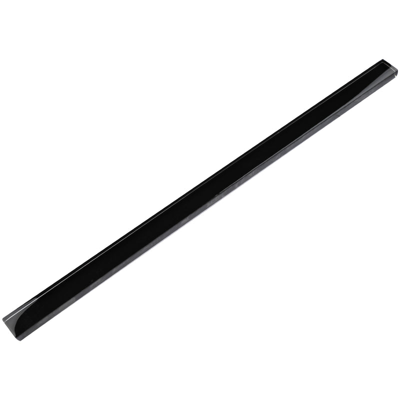 CLIN-04  Black Glass Pencil Liner Wall Trim Molding 1"X12"/ 1/2"X12"