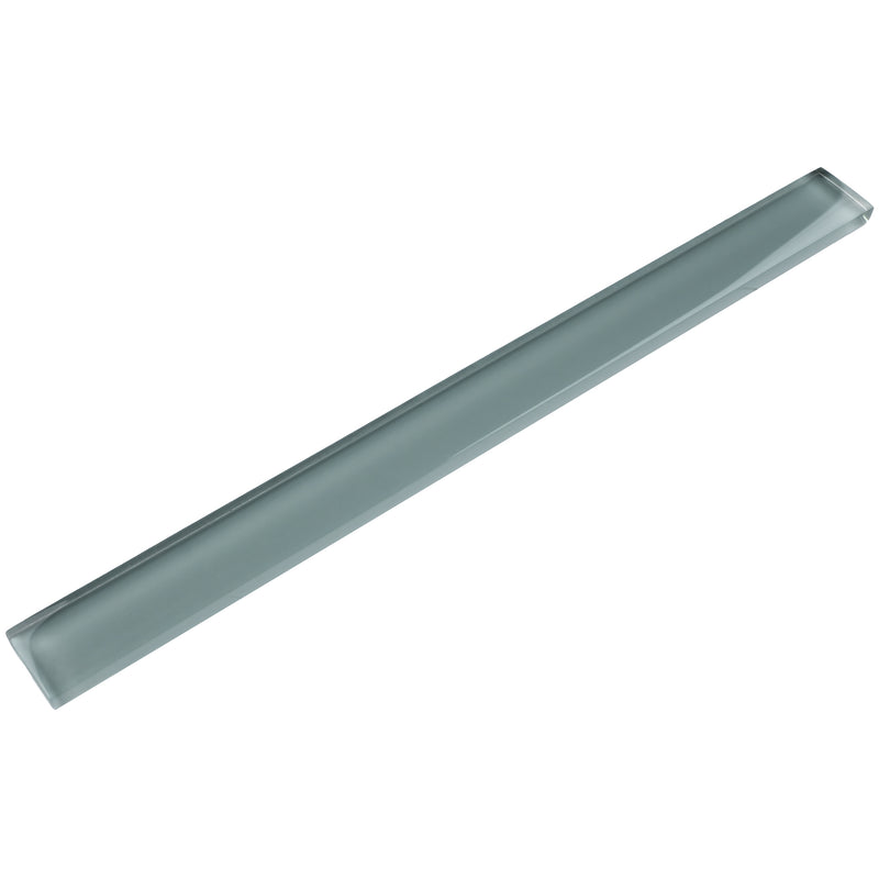 CLIN-05  Light Grey Glass Pencil Liner Wall Trim Molding 1"X12"/ 1/2"X12"