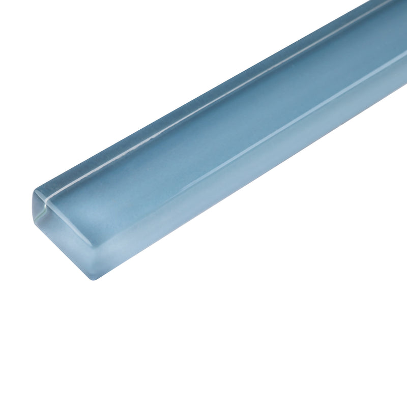 CLIN-07  Blue Glass Pencil Liner Wall Trim Molding 1"X12 / 1/2"X12"