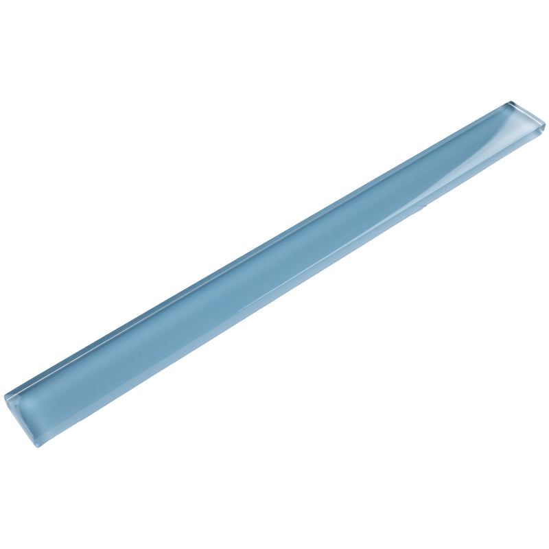 CLIN-07  Blue Glass Pencil Liner Wall Trim Molding 1"X12 / 1/2"X12"