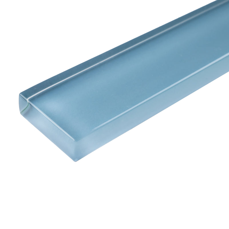 CLIN-07  Blue Glass Pencil Liner Wall Trim Molding 1"X12 / 1/2"X12"