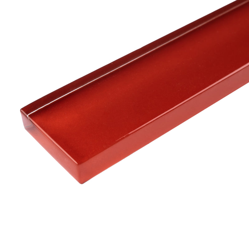 CLIN-08  Red Glass Pencil Liner Wall Trim Molding 1"X12"/ 1/2"X12"