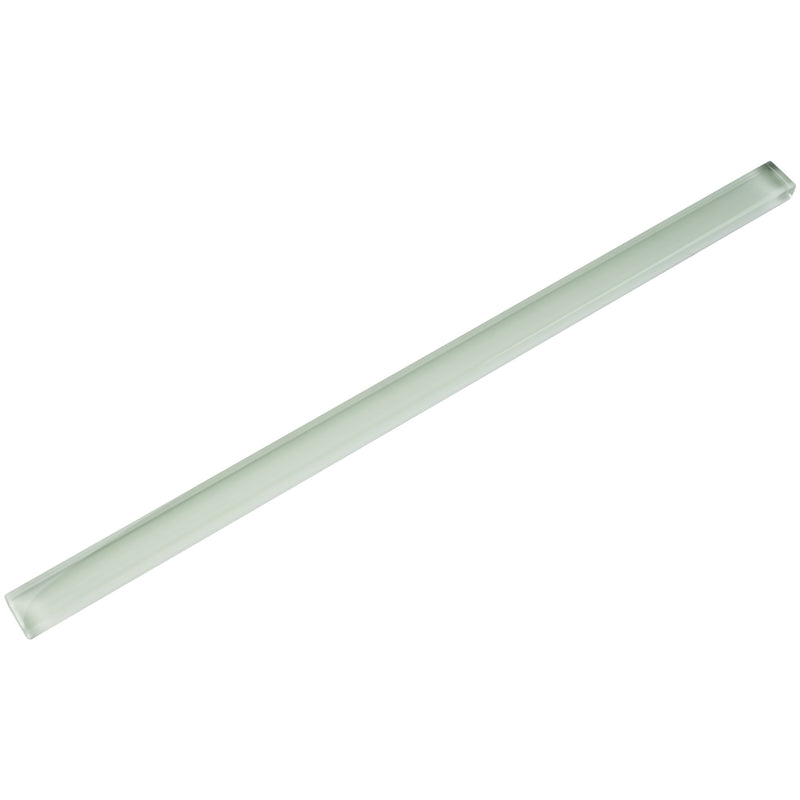 CLIN-09  Soft White Glass Pencil Liner Wall Trim Molding 1"X12"/ 1/2"X12"