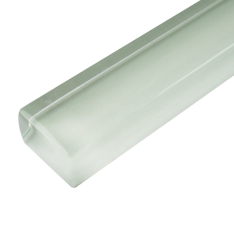 CLIN-09  Soft White Glass Pencil Liner Wall Trim Molding 1"X12"/ 1/2"X12"