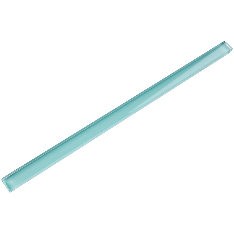 CLIN-10  Ocean Blue Glass Pencil Liner Wall Trim Molding 1"X12/ 1/2"X12"