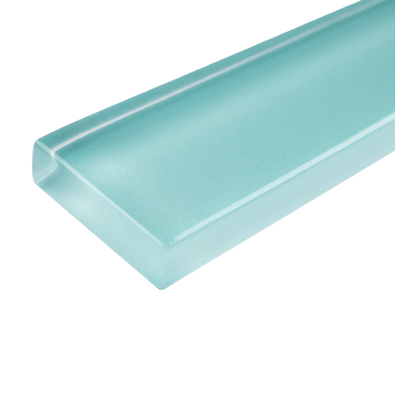 CLIN-10  Ocean Blue Glass Pencil Liner Wall Trim Molding 1"X12/ 1/2"X12"